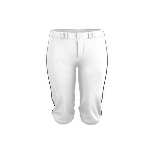 Badger Sport Girls Belt Loop Fastpitch Pant (A00062-028804), Color 'White/Royal'